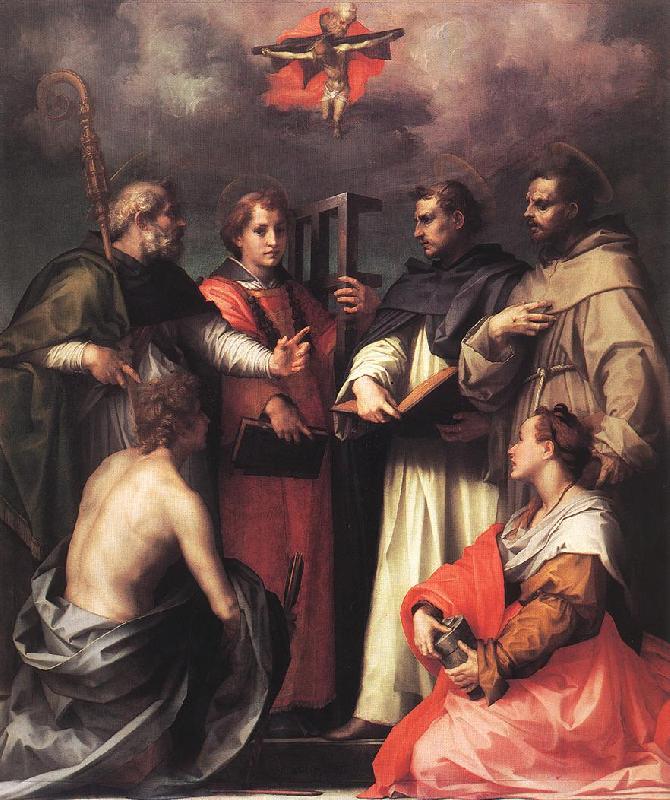 Andrea del Sarto Disputation over the Trinity oil painting image